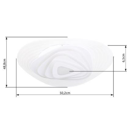 Globo - Himmennettävä LED-kattovalaisin LED/40W/230V 3000-6500K 50,2x48,8 cm Wi-Fi Tuya + kauko-ohjaus