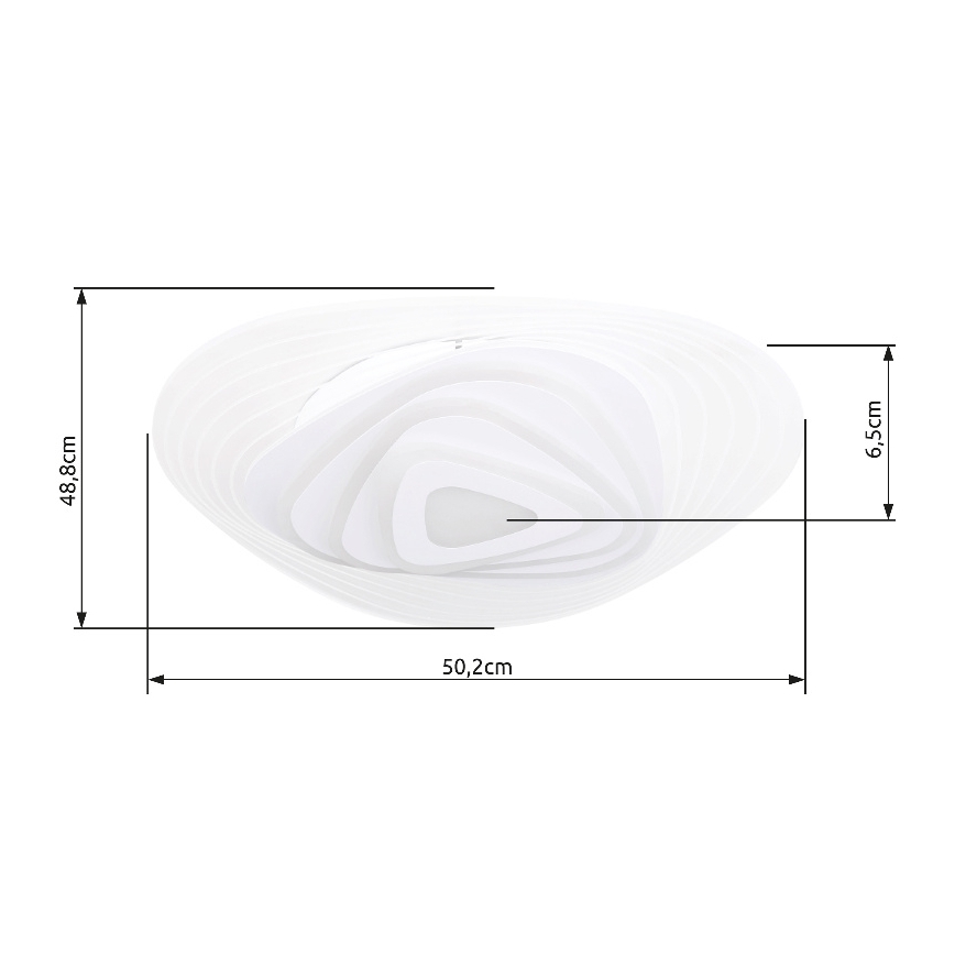 Globo - Himmennettävä LED-kattovalaisin LED/40W/230V 3000-6500K 50,2x48,8 cm Wi-Fi Tuya + kauko-ohjaus