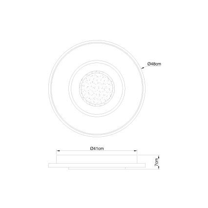 Globo - Himmennettävä LED-kattovalaisin LED/36W/230V 2700-6000K + kauko-ohjaus