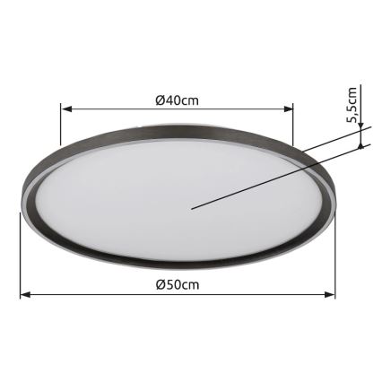 Globo - Himmennettävä LED-kattovalaisin LED/48W/230V halkaisija 50 cm 2700-6000K + kauko-ohjaus
