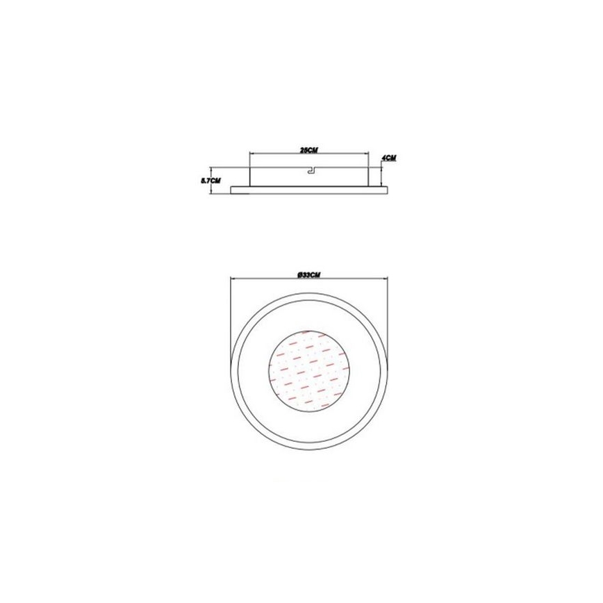 Globo - LED-kattovalaisin LED/24W/230V 2700/4500/6500K halkaisija 33 cm