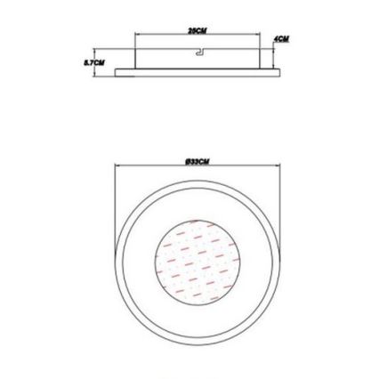 Globo - LED-kattovalaisin LED/24W/230V 2700/4500/6500K halkaisija 33 cm