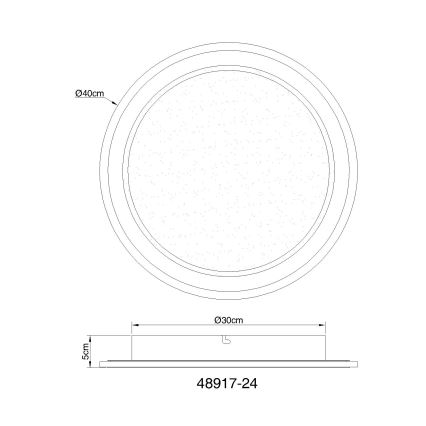 Globo - Himmennettävä LED-kattovalaisin LED/24W/230V 2700-6000K + kauko-ohjaus
