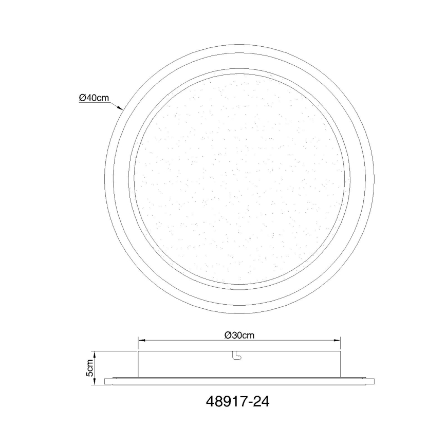 Globo - Himmennettävä LED-kattovalaisin LED/24W/230V 2700-6000K + kauko-ohjaus