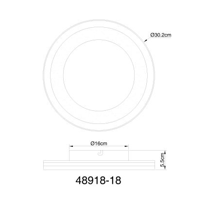 Globo - LED-kattovalaisin LED/18W/230V halkaisija 30,2 cm