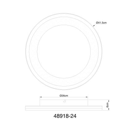 Globo - Himmennettävä LED-kattovalaisin LED/24W/230V 2700-6000K + kauko-ohjaus