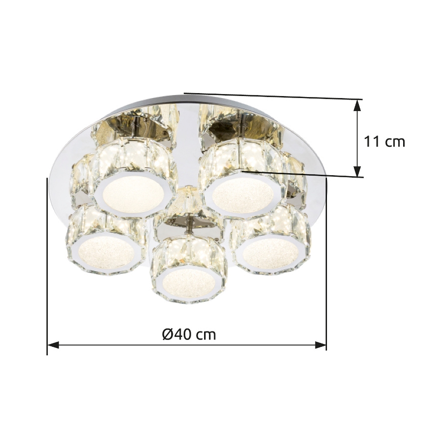 Globo - Himmennettävä LED-kattovalaisin LED/40W/230V 4000K halkaisija 40 cm
