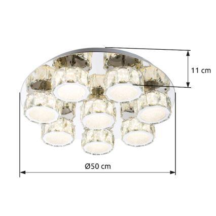 Globo - Himmennettävä LED-kattovalaisin LED/64W/230V 4000K halkaisija 50 cm