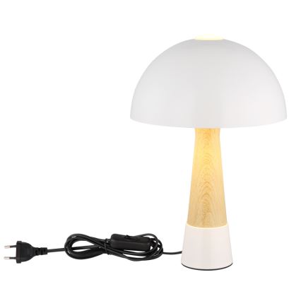 Globo - Pöytälamppu 1xE27ILLU/40W/230V valkoinen