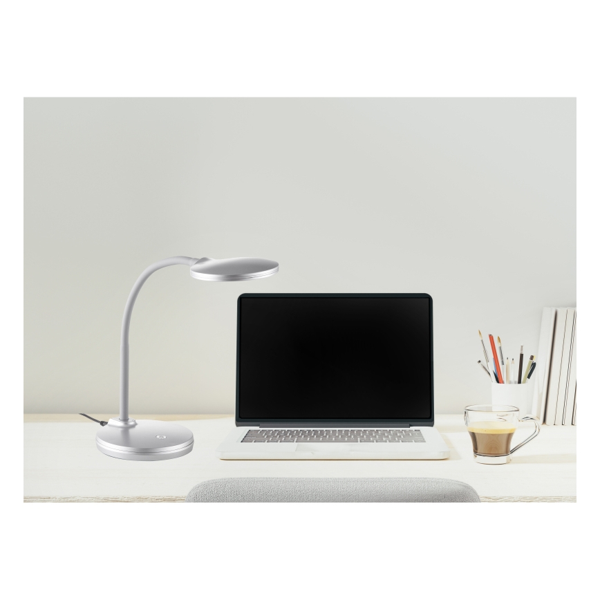 Globo - Himmennettävä LED-kosketuspöytävalaisin LED/4W/230V hopea