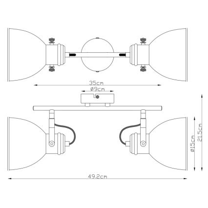 Globo - Kohdevalo 2xE27/40W/230V