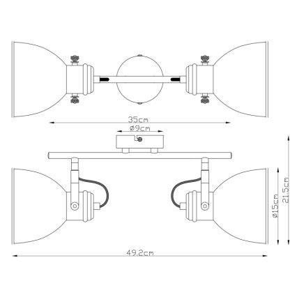 Globo - Kohdevalo 2xE27/40W/230V
