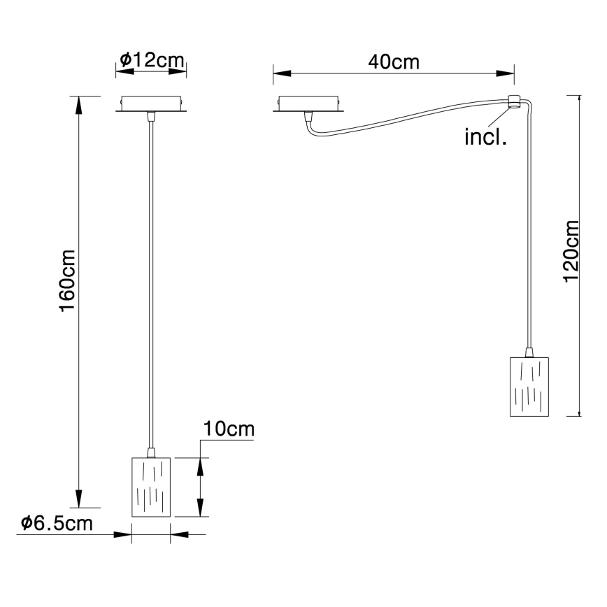 Globo - Kattokruunu narulla 1xE27/60W/230V