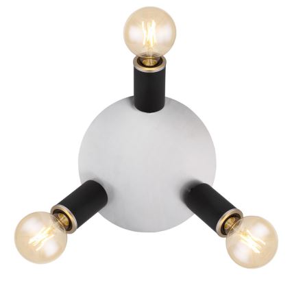 Globo - Spotlight 3xE27/60W/230V musta puu