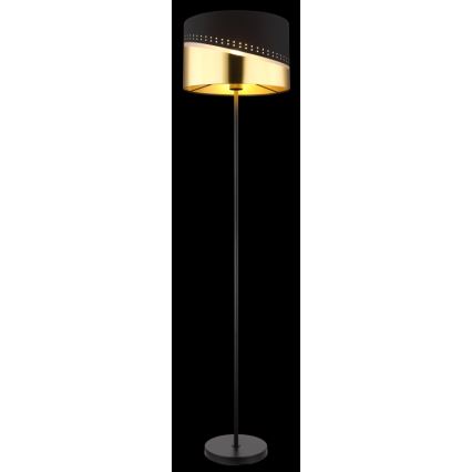 Globo - Lattialamppu 1xE27/60W/230V halkaisija 35 cm musta/kulta