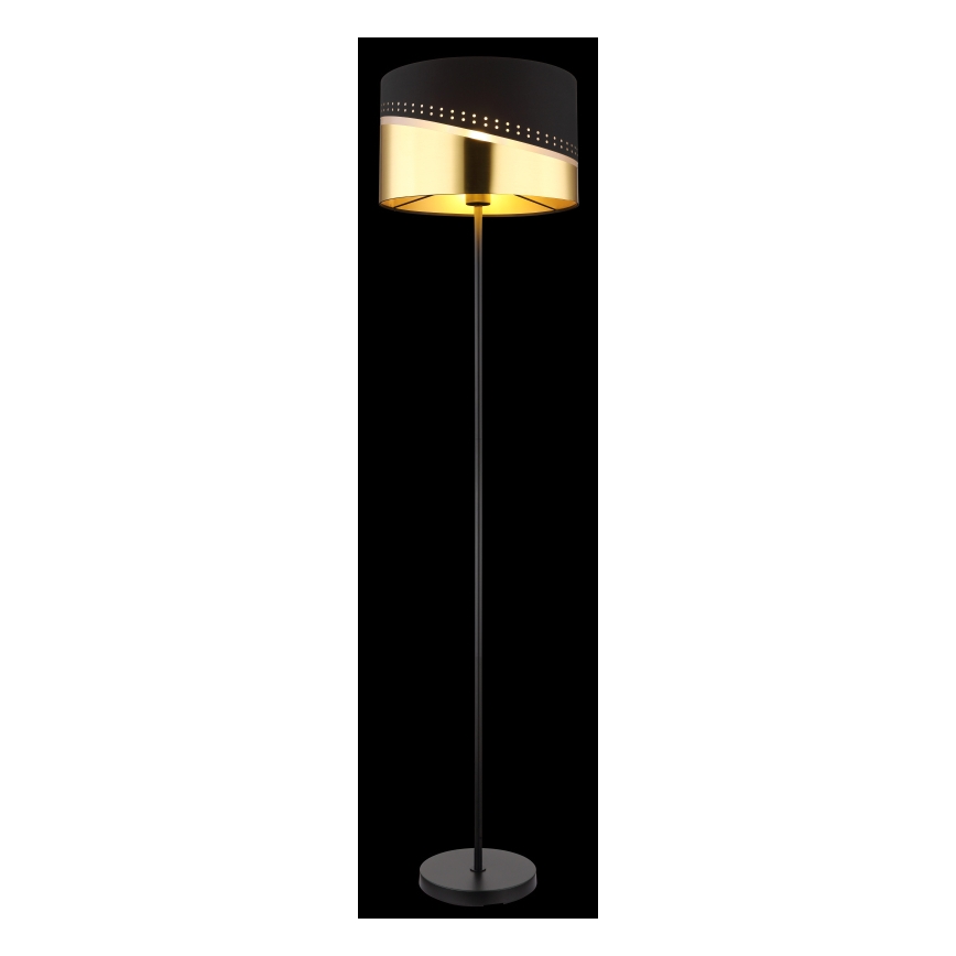 Globo - Lattialamppu 1xE27/60W/230V halkaisija 35 cm musta/kulta