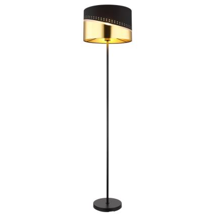 Globo - Lattialamppu 1xE27/60W/230V halkaisija 35 cm musta/kulta