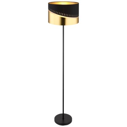 Globo - Lattialamppu 1xE27/60W/230V halkaisija 35 cm musta/kulta