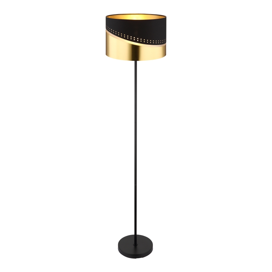 Globo - Lattialamppu 1xE27/60W/230V halkaisija 35 cm musta/kulta