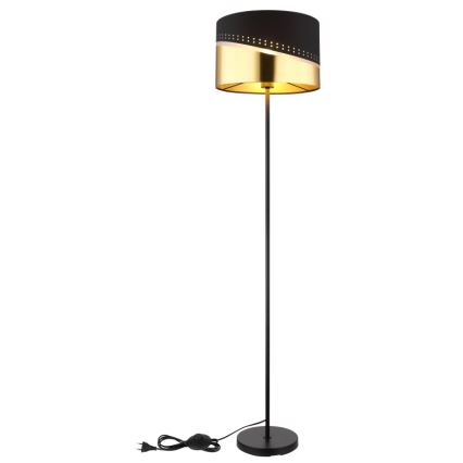 Globo - Lattialamppu 1xE27/60W/230V halkaisija 35 cm musta/kulta