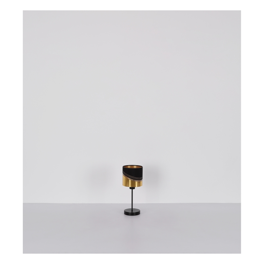 Globo - Pöytävalaisin 1xE27/40W/230V halkaisija 16 cm musta/kulta