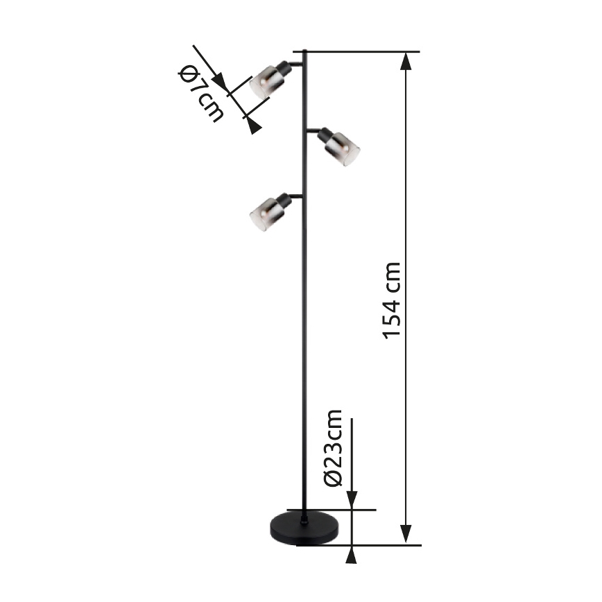 Globo - Lattialamppu 3xE14/40W/230V