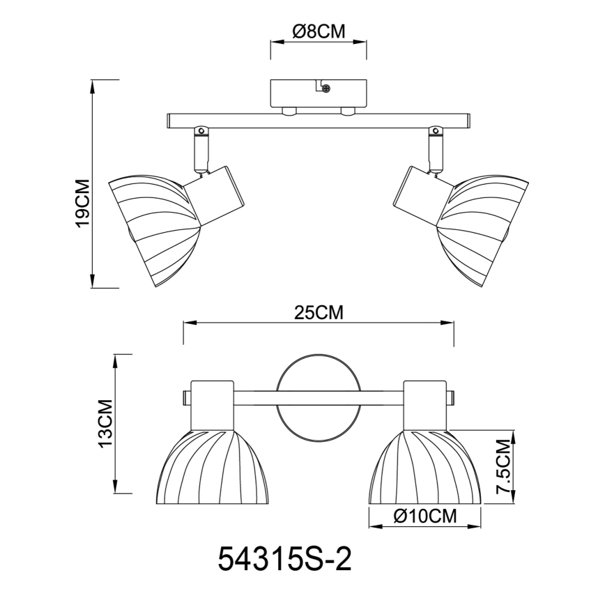 Globo - Kohdevalo 2xE14/40W/230V musta