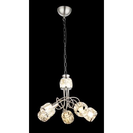 Globo - LED Kattokruunu ketjussa 5xE14/40W/230V + LED/5W