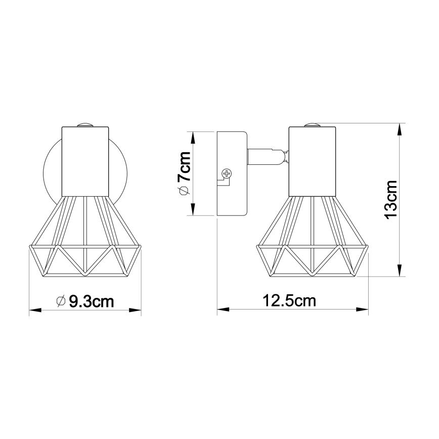 Globo - Seinäkohdevalo 1xE14/40W/230V musta