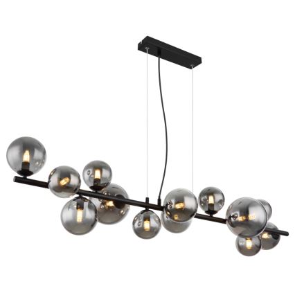 Globo - LED-kattokruunu johdossa 13xG9/3,5W/230V savuinen/musta