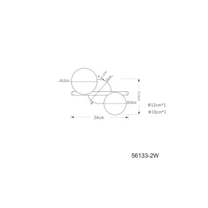 Globo - Kiinteä LED-kattokruunu 2xG9/3W/230V