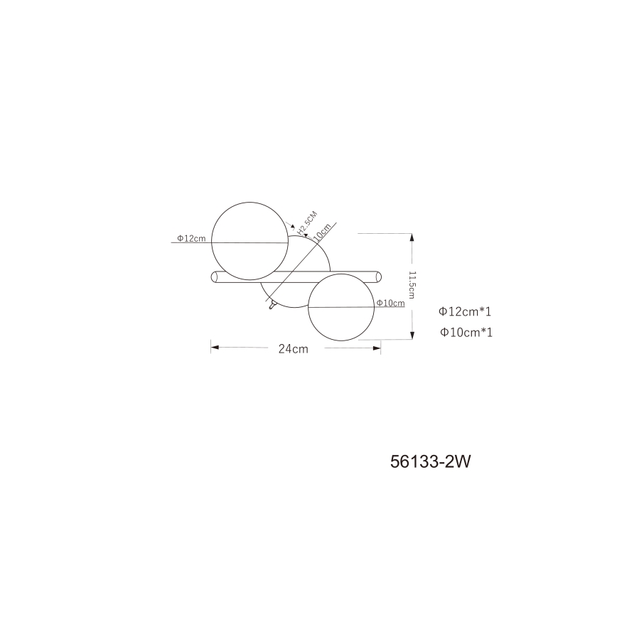 Globo - Kiinteä LED-kattokruunu 2xG9/3W/230V