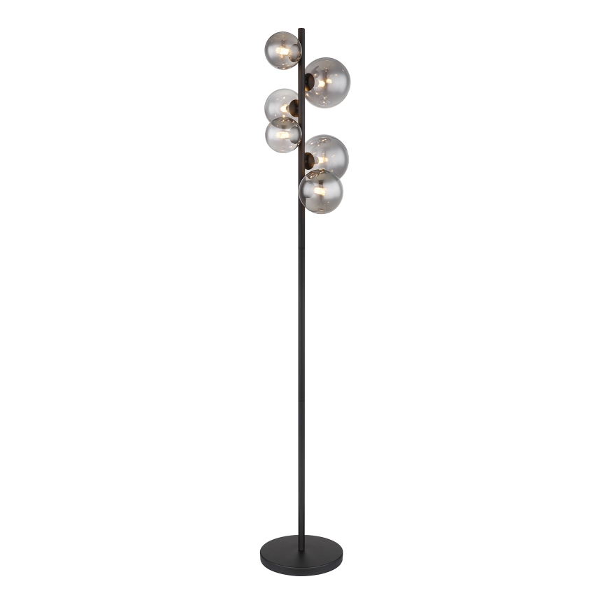Globo - LED-lattiavalaisin 6xG9/3,5W/230V savuinen/musta
