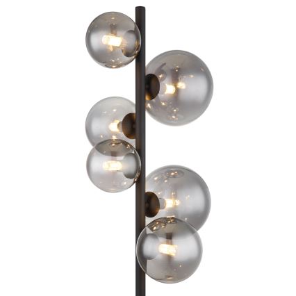 Globo - LED-lattiavalaisin 6xG9/3,5W/230V savuinen/musta