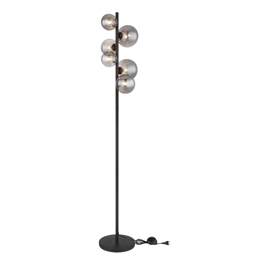 Globo - LED-lattiavalaisin 6xG9/3,5W/230V savuinen/musta