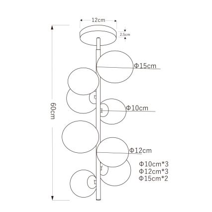 Globo - LED-riipuskattokruunu 8xG9/3W/230V
