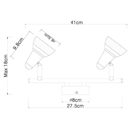 Globo - LED-kohdevalaisin 2xLED/4W/230V kiiltävä kromi