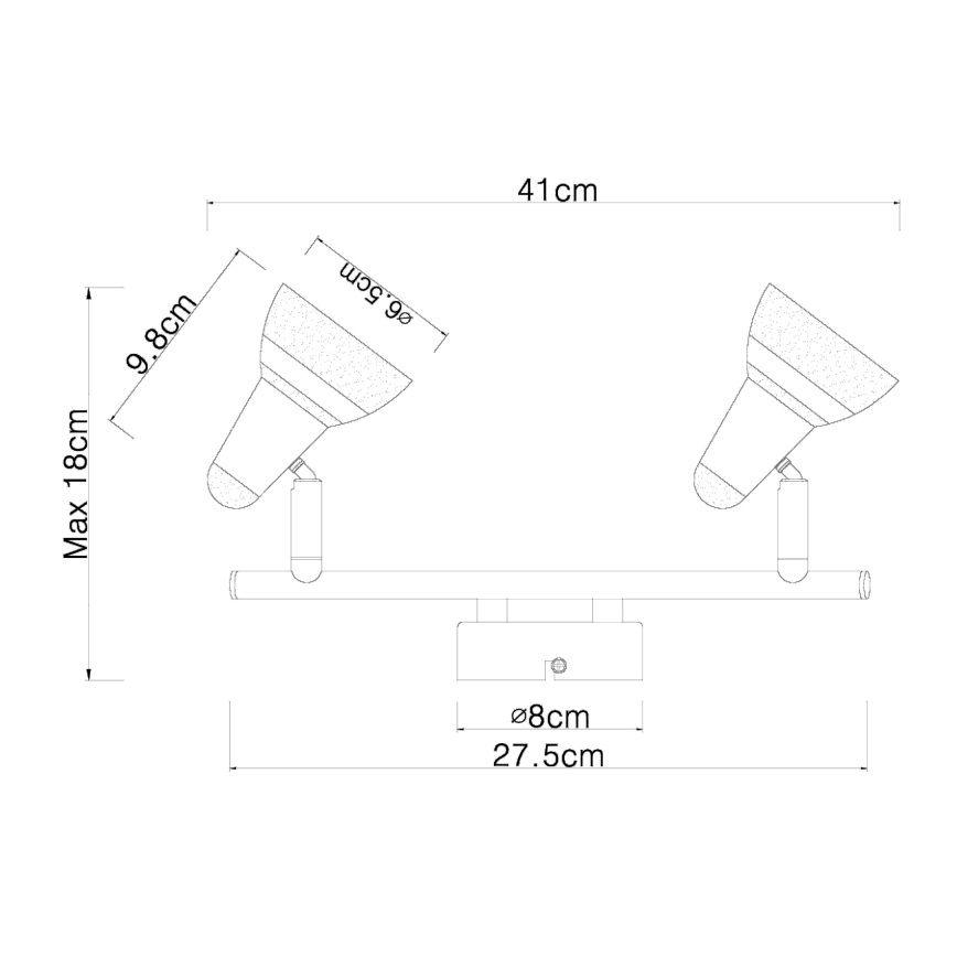 Globo - LED-kohdevalaisin 2xLED/4W/230V kiiltävä kromi