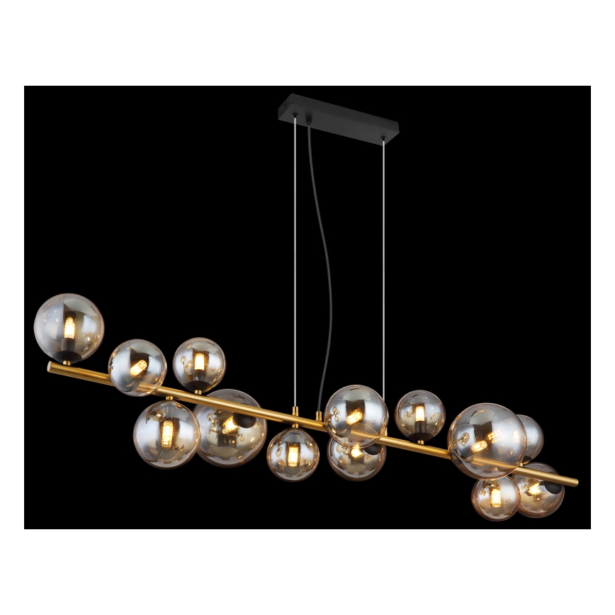 Globo - LED-kattokruunu johdossa 13xG9/3,5W/230V savuinen/ruskea
