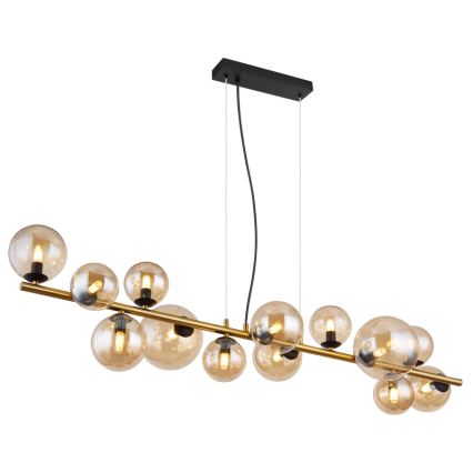 Globo - LED-kattokruunu johdossa 13xG9/3,5W/230V savuinen/ruskea