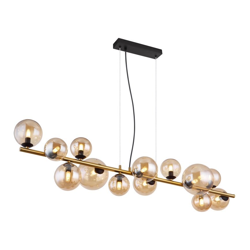 Globo - LED-kattokruunu johdossa 13xG9/3,5W/230V savuinen/ruskea