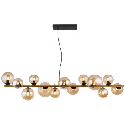 Globo - LED-kattokruunu johdossa 13xG9/3,5W/230V savuinen/ruskea