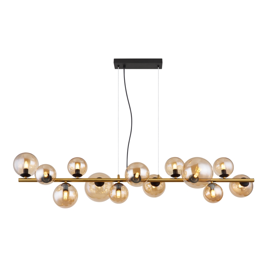 Globo - LED-kattokruunu johdossa 13xG9/3,5W/230V savuinen/ruskea