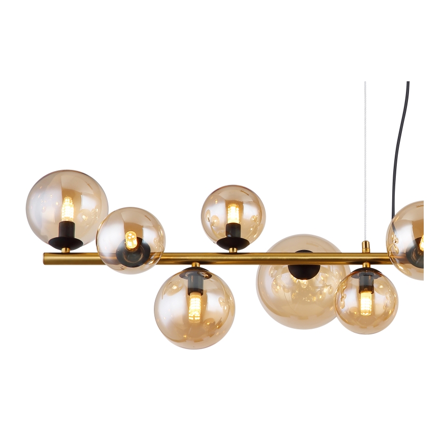 Globo - LED-kattokruunu johdossa 13xG9/3,5W/230V savuinen/ruskea