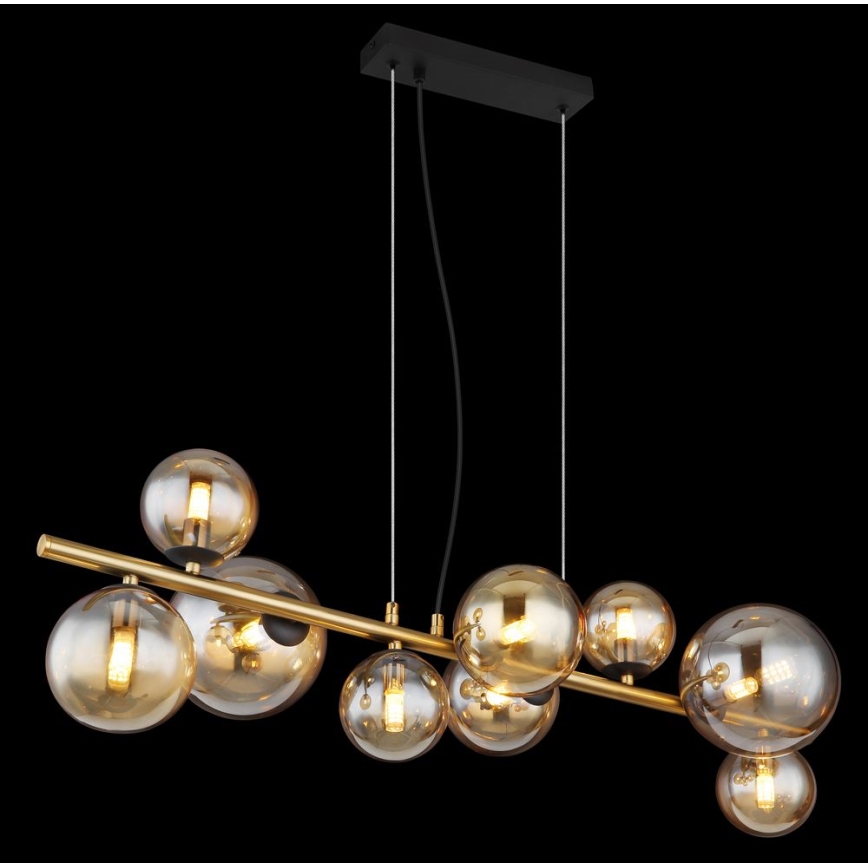 Globo - LED-kattokruunu johdossa 9xG9/3W/230V messinki