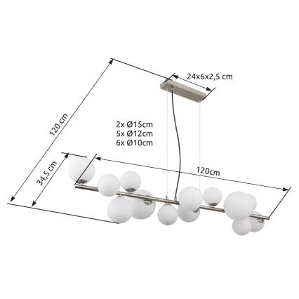 Globo - LED-lattiavalaisin 13xG9/3,5W/230V valkoinen