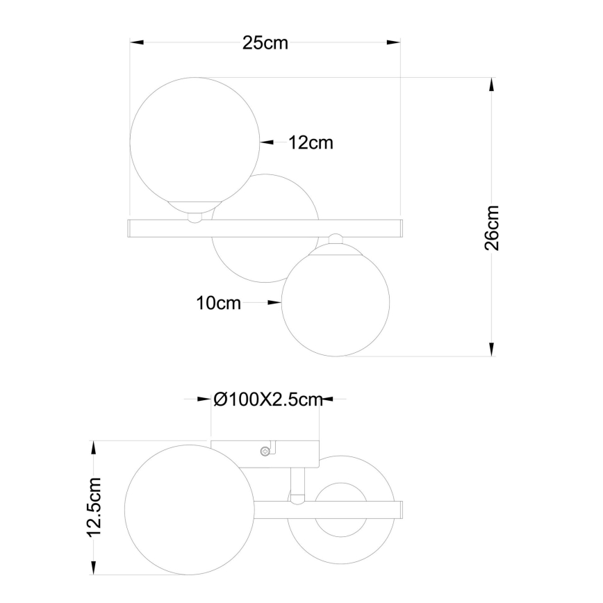 Globo - Kiinteä LED-kattokruunu 2xG9/3W/230V mattakromi
