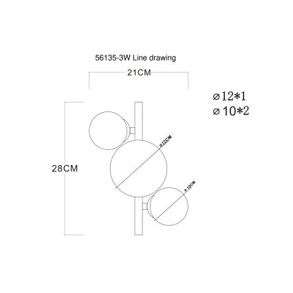 Globo - Kiinteä LED-kattokruunu RIHA 3xG9/3,5W/230V mattakromi