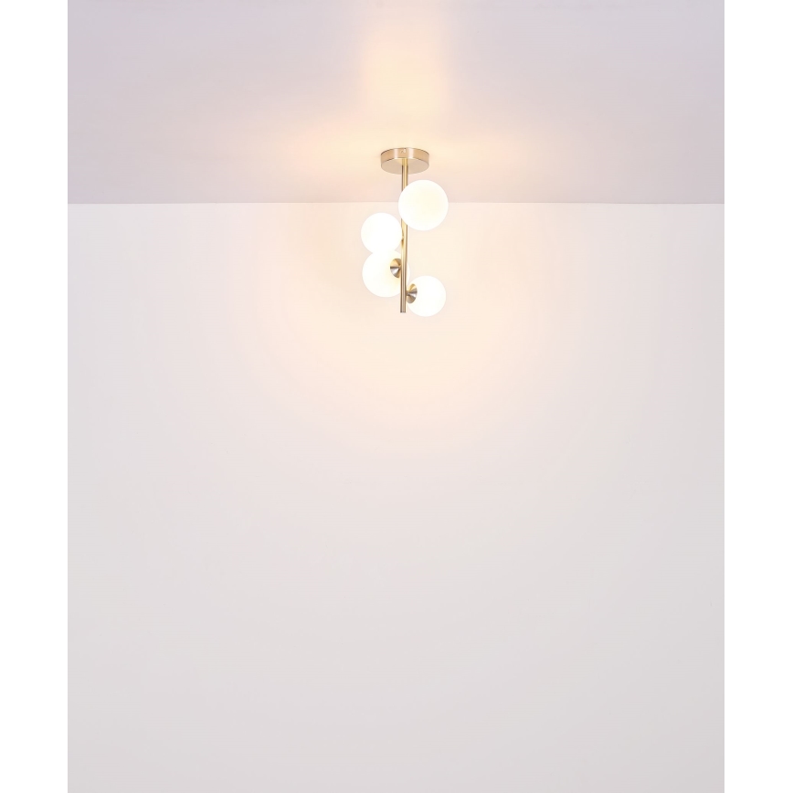 Globo - LED-riipuskattokruunu 4xG9/3W/230V mattakromi