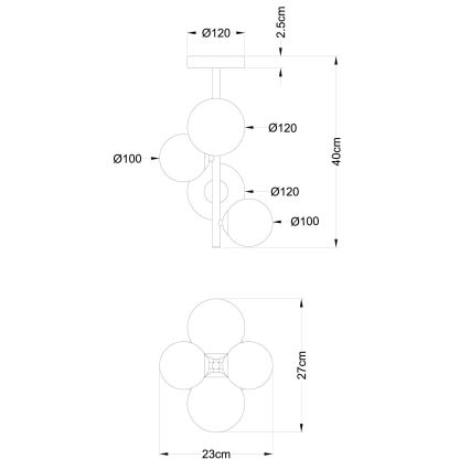 Globo - LED-riipuskattokruunu 4xG9/3W/230V mattakromi